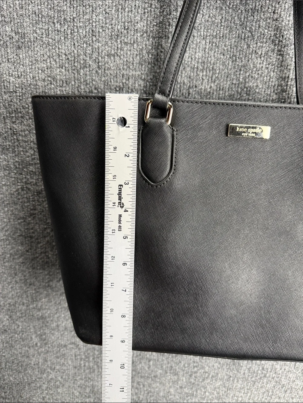 Kate Spade Laurel Way Black Saffiano Leather Medium Dally Tote Bag - Very Nice!